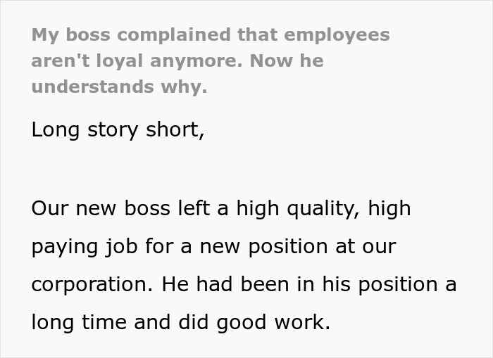 Boss Complains Of Disloyal Staff, Realizes The Reason When He Was Fired Himself