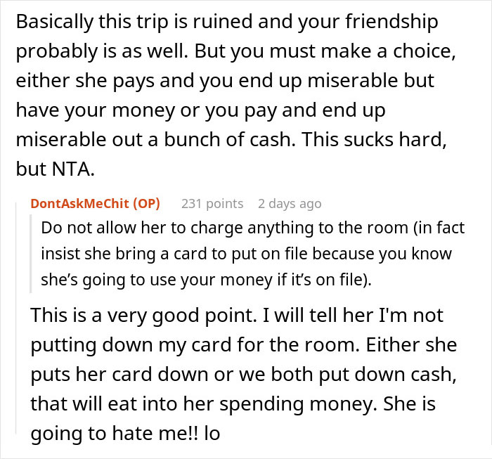 Woman Shares Her Experience With A Friend Who Brought Almost Nothing On Vacation