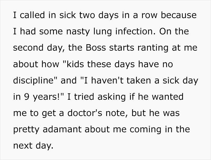 Woman Maliciously Follows And Goes Into Work Sick After She Doesn't Believe Boss