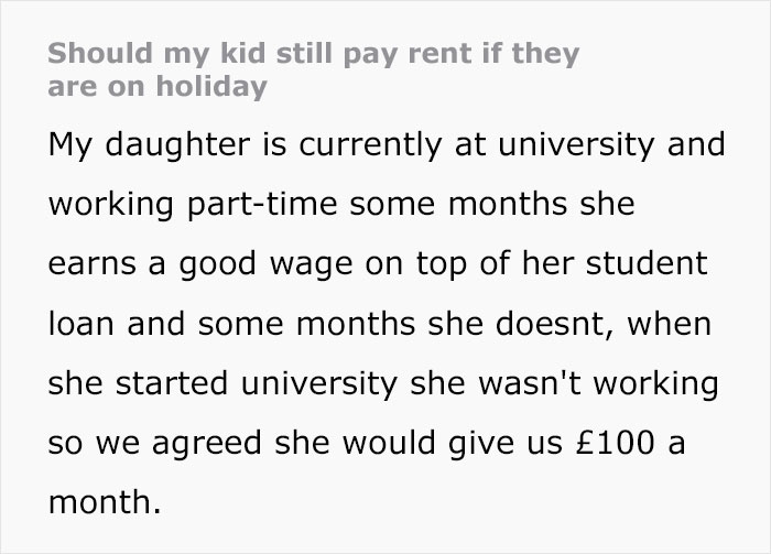 Peeps Online Shocked When Parents Charged Student's Daughter $130 in Rent