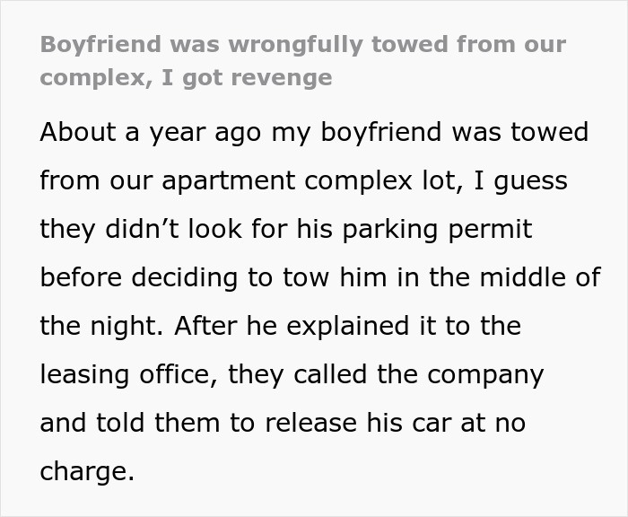 "Employee Spits in His Face": GF Takes Revenge On Tow Company For Wrongly Towing Her BF's Car