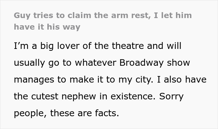Woman Takes Small Revenge On Fellow Theatergoers After Constantly Elbowing During Show