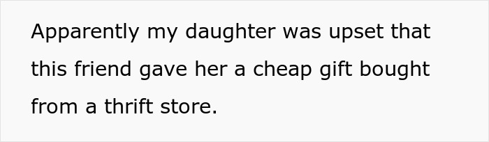 Mom Gives Daughter Ultimatum After She Gets Upset About Gift From Thrift Store