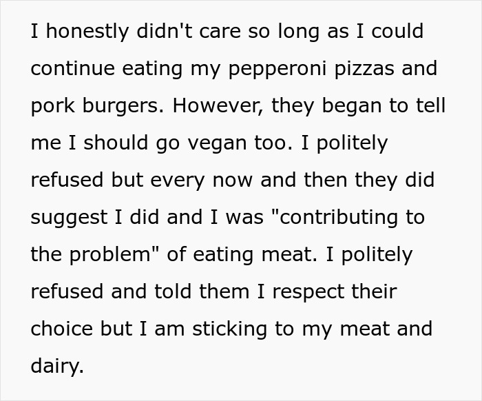 Guy Refuses To Go Vegan Like Whole Family, Hates It