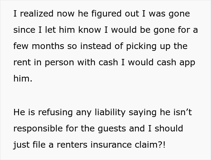 Tenant Thinks Their Stuff Was Stolen While on Vacation, Finds Landlord Airbnbs Their Home