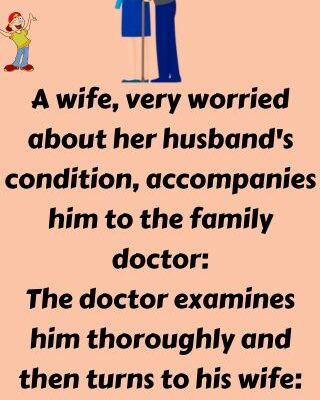 A wife very worried about her husband's condition