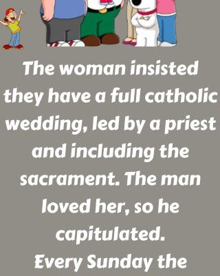 An atheist man married a devout Catholic woman