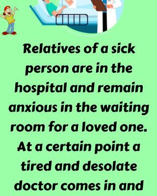 Relatives of a sick person are in the hospital