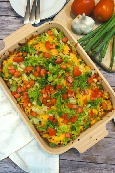 easy turkey taco casserole