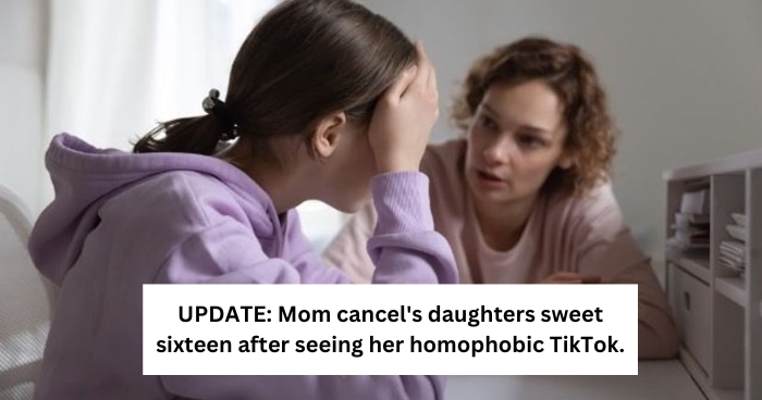 UPDATE: Mom cancel's daughters sweet sixteen after seeing her homophobic TikTok.