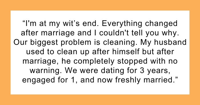 "AITA for telling my husband that I will divorce him tomorrow because he doesn’t clean anymore?"