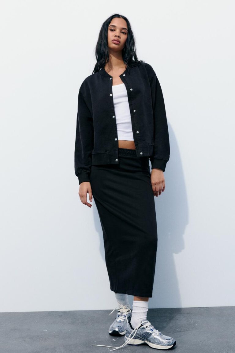 Lace Hem A-Line Midi Skirts