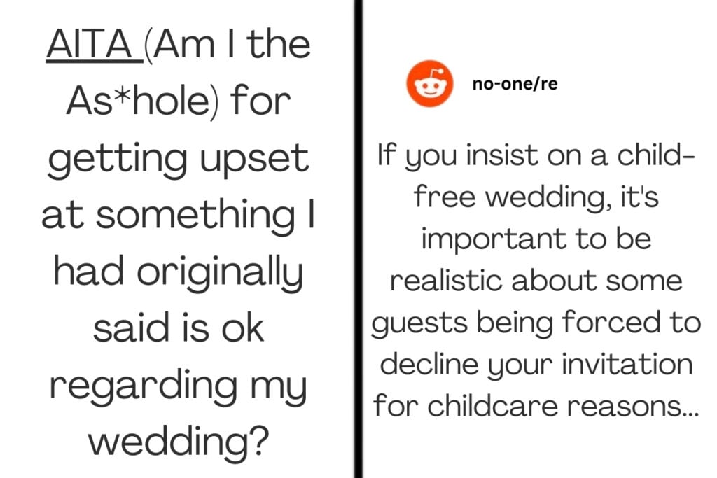 If you insist on a child-free wedding, it's important to be realistic about some guests being forced to decline your invitation for childcare reasons...