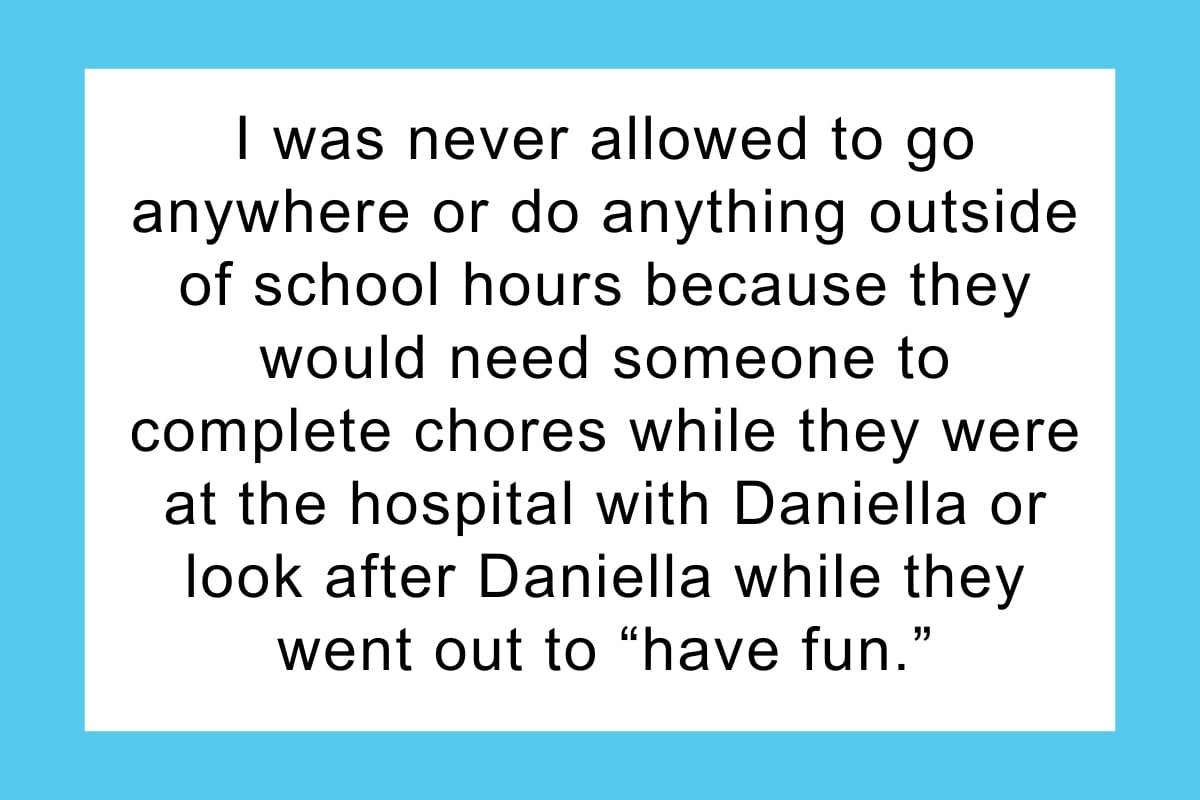 Man refuses to take care of disabled sister; tells parents, 'it's not my job.'