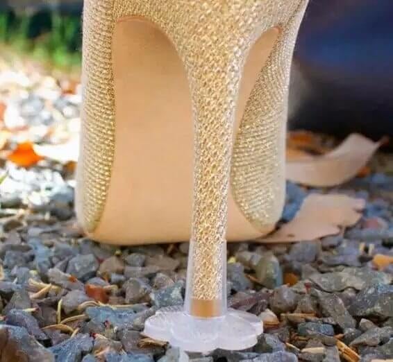 Use Heel Protectors When Wearing Heels Oustide