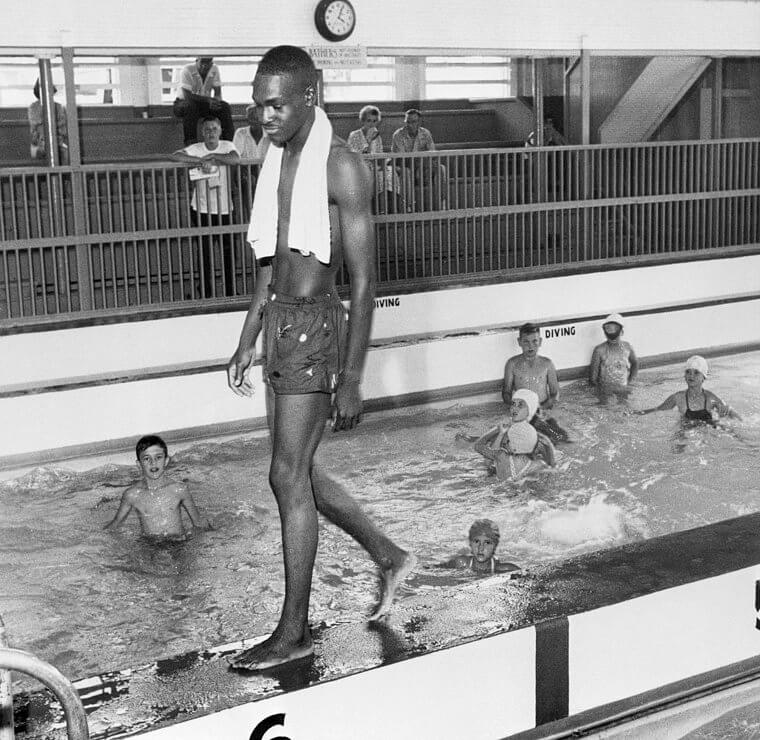 David Isom Entering a Whites Only Pool