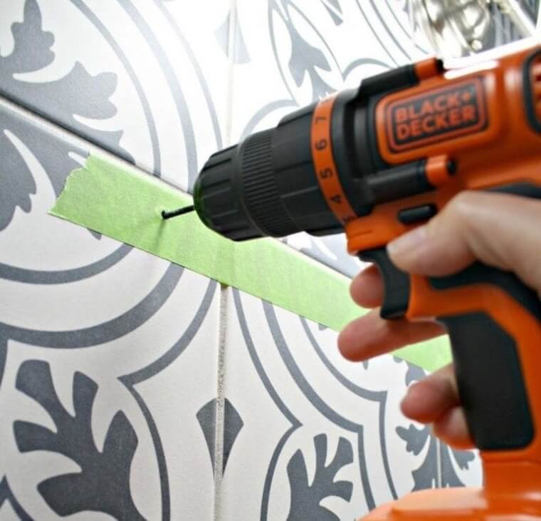 Use Tape To Help You Drill Into Tiles