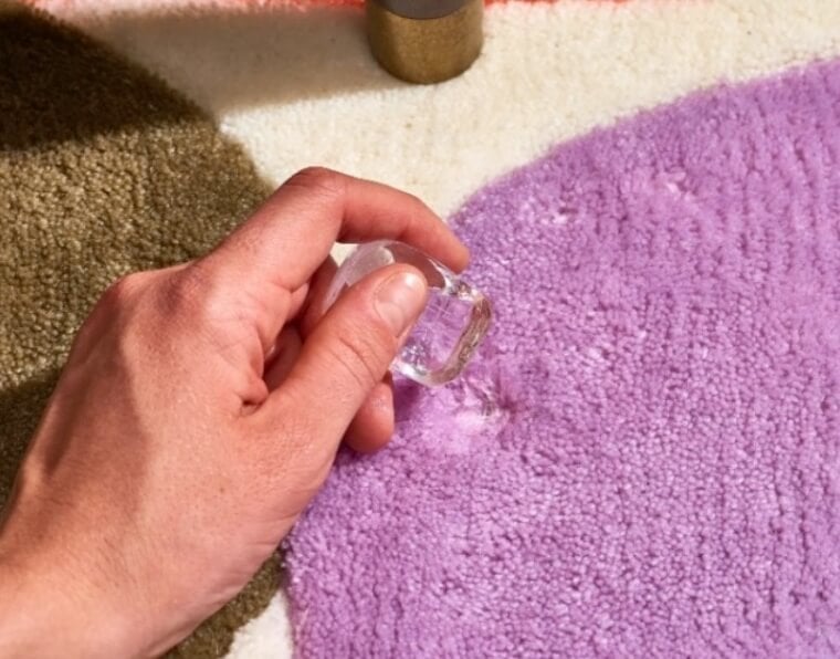 ​Use Some Ice Cube To Make Your Carpet Dents Even