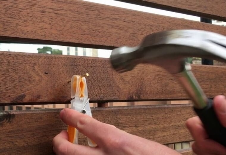 A Super Simple Way To Protect Your Fingers While Hammering