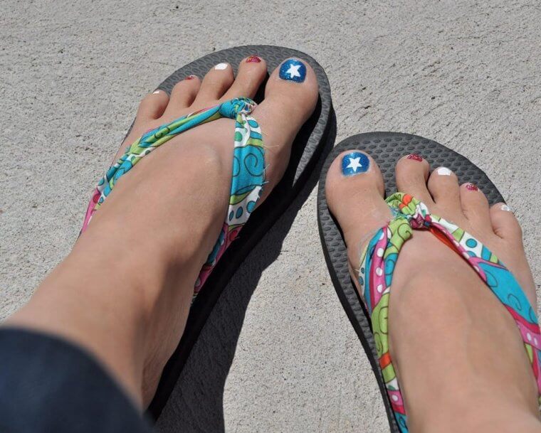 Sew Material Onto Your Flip Flop Straps for Added Comfort