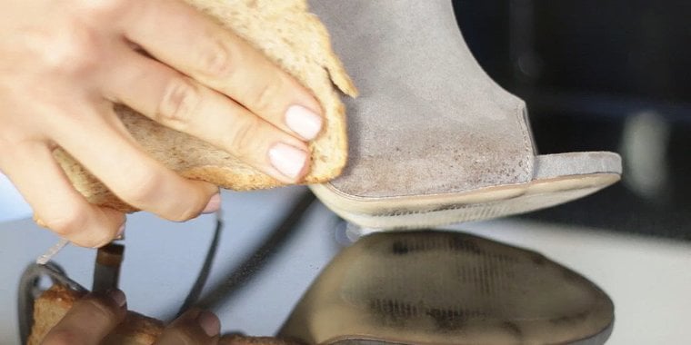 Use Bread to Clean Suede Shoes