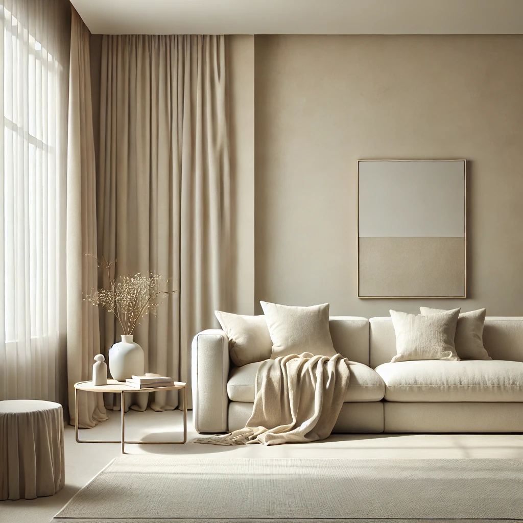 DALL·E-2024-09-21-01.17.31-A-minimalist-living-room-featuring-a-neutral-color-palette.-The-room-has-soft-beige-walls-an-off-white-plush-sofa-and-light-gray-curtains.-The-overa