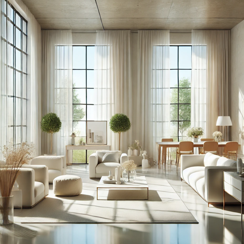 DALL·E-2024-09-21-12.37.25-A-bright-minimalist-living-room-with-large-windows-allowing-abundant-natural-light-to-flood-in.-The-windows-are-dressed-with-sheer-airy-curtains-an
