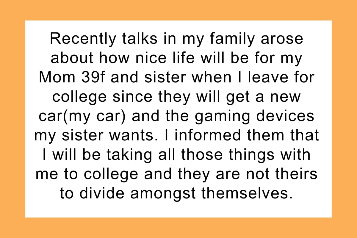 AITA for refusing to give my car to my family, along with other personal belongings