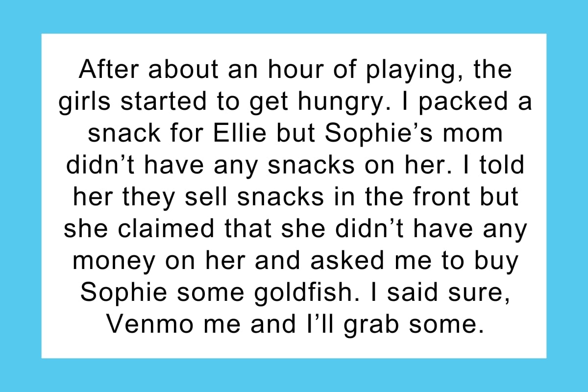 AITA for not buying snacks for my daughters best friend at a play date