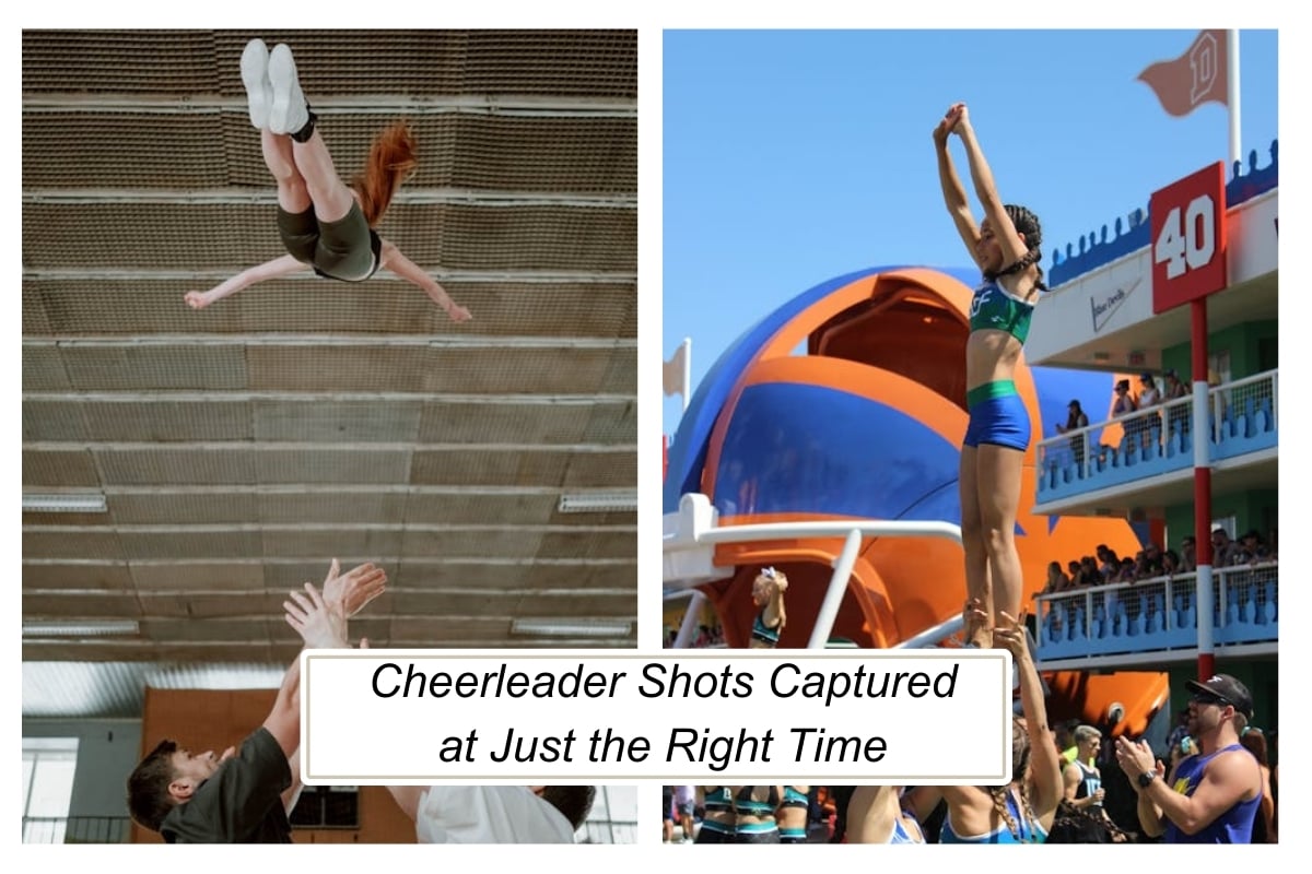 Cheerleader Shots Captured at Just the Right Time