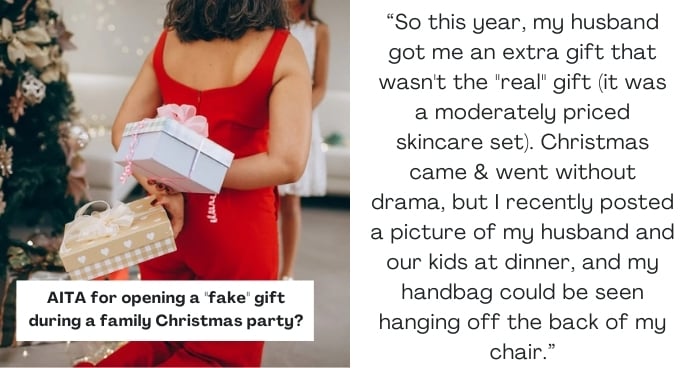 AITA for opening a "fake" gift during a family Christmas party?