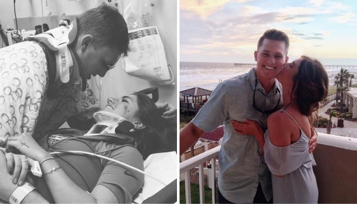 Couple Trapped in Wrecked Truck, Woman Sees Smiling Stranger at Window