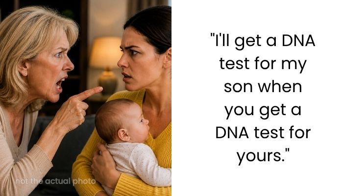 AITA for telling my MIL if I she expects me to get a DNA test for my son, then I want her to get a DNA test for my husband?