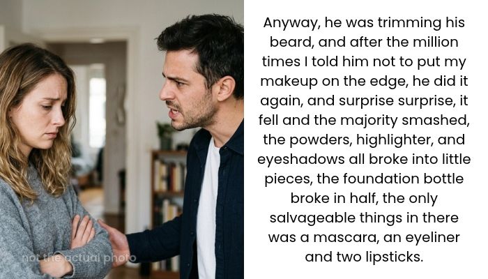 Boyfriend Breaks Girlfriend’s £200 Makeup Collection, Refuses to Pay, and Leaves Her Questioning Their Relationship